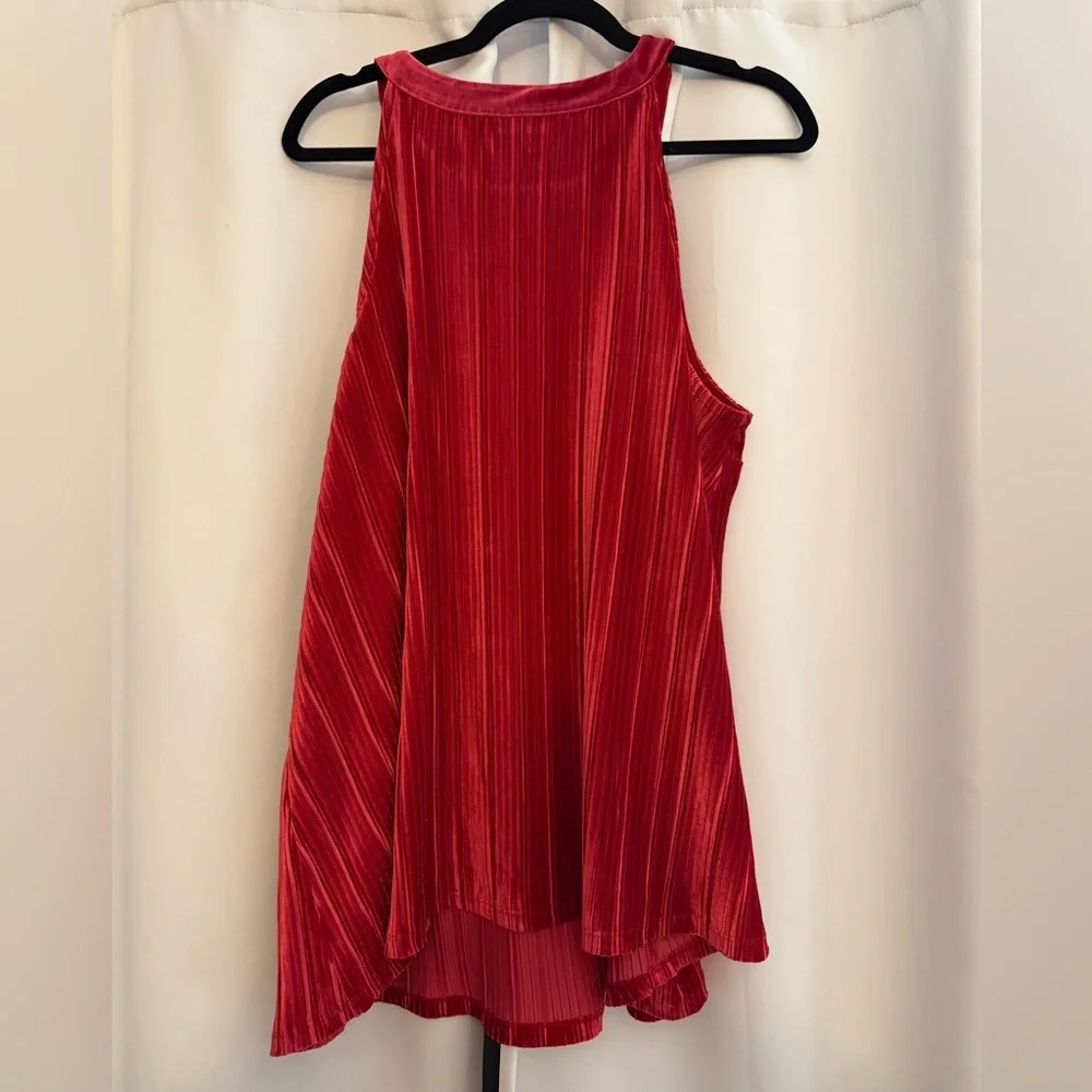 Torrid size 2 Red Velvet Sleeveless Top - Picture 3 of 3
